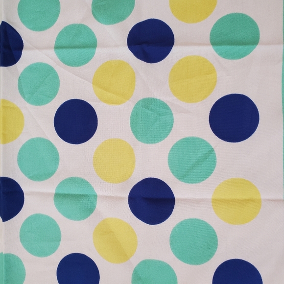 Vintage Women’s Scarf 100% Polyester Polka Dots Vibrant Color Made in Italy. - Picture 2 of 6